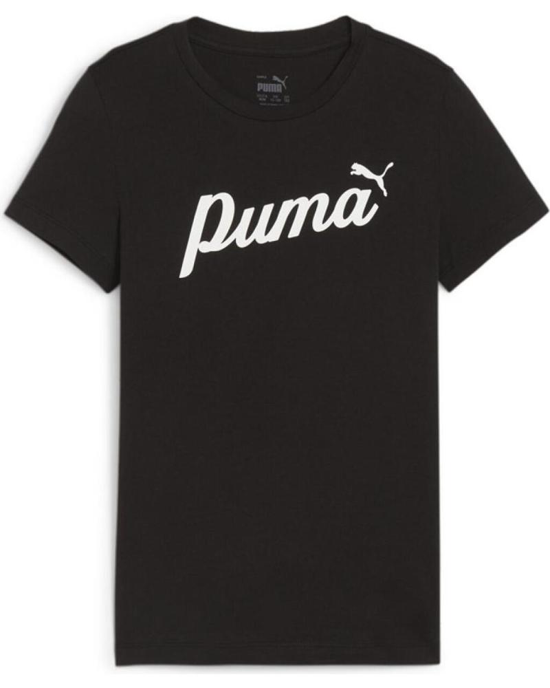 PUMA CAMISETA MANGA CORTA ESS SCRIPT NEGRA NEGRO