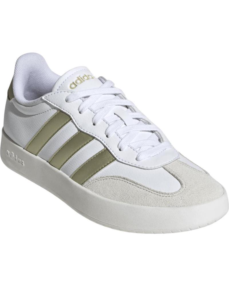 ZAPATILLAS CASUAL ADIDAS BLANCAS CON RAYAS DORADAS NAN