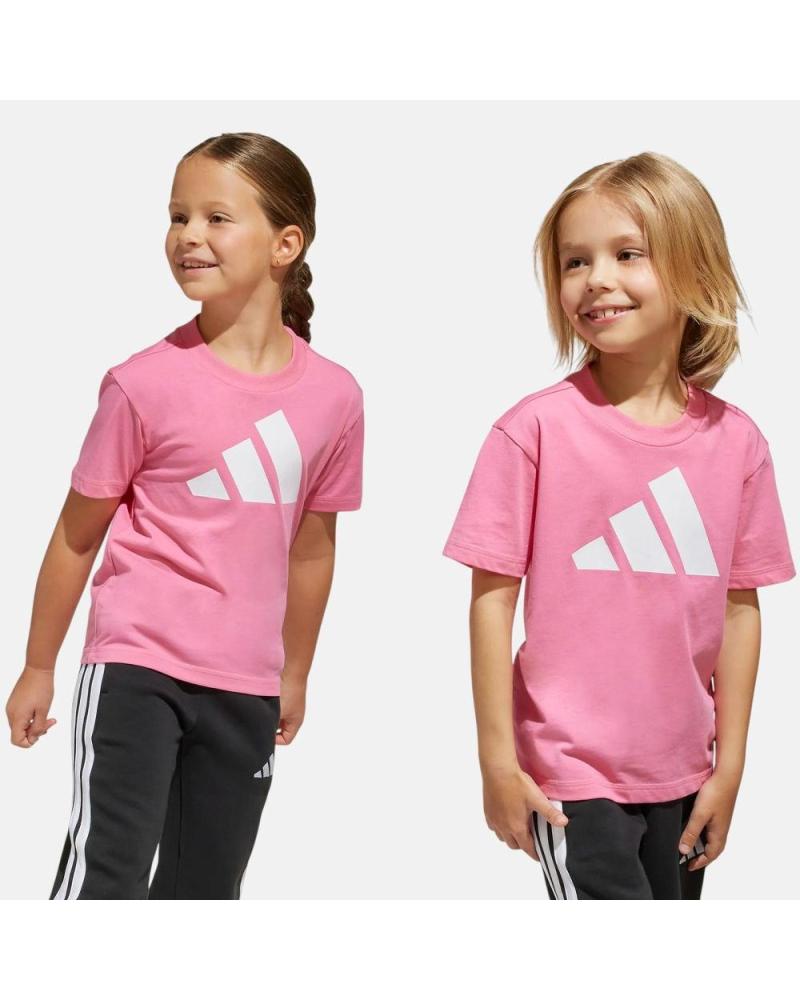 CAMISETA MANGA CORTA ADIDAS PARA NIÑA - DISEÑO DEPORTIVO ROSADO NAN