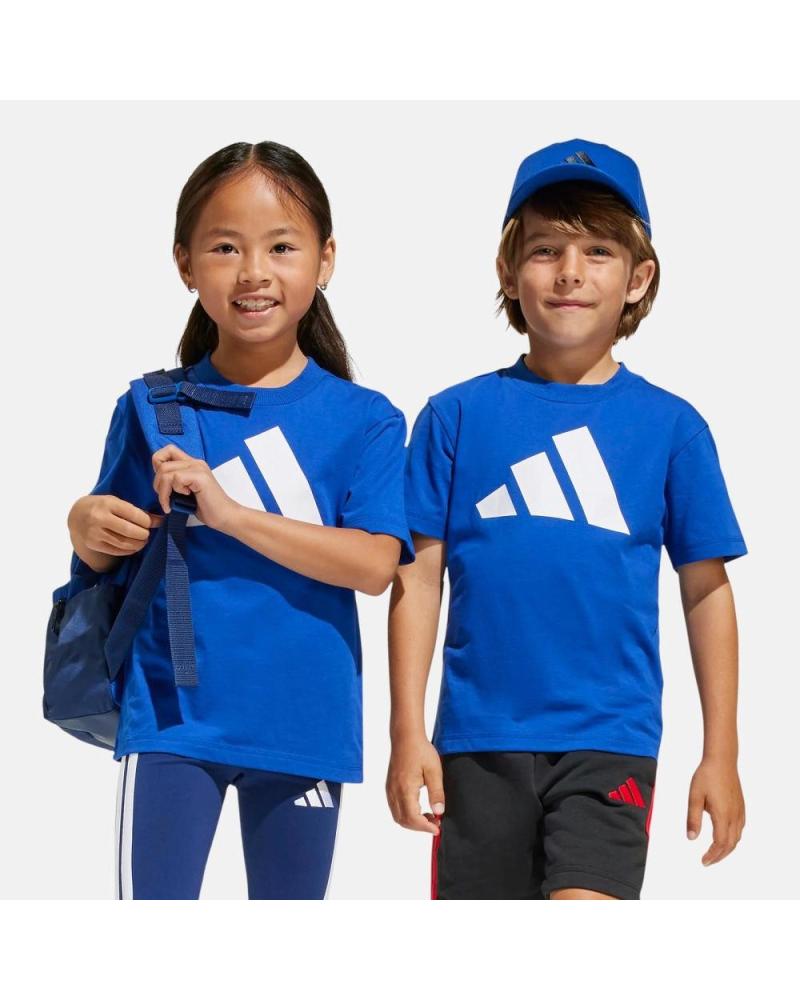 CAMISETA MANGA CORTA ADIDAS PARA NIÑA - DISEÑO DEPORTIVO AZUL NAN