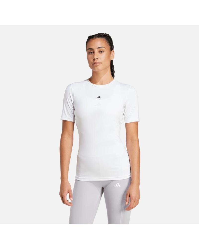 CAMISETA MANGA CORTA TECHFIT TRAINING ADIDAS IX3254 BLANCA UNISEX BLANCO