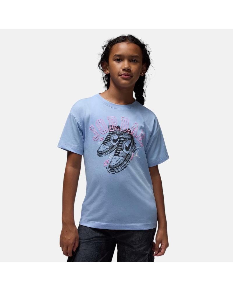 CAMISETA DE MANGA CORTA JORDAN NIKE AZUL CLARO CON GRÁFICO NAN