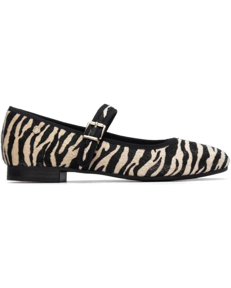 BAILARINAS CARMELA 162561 ESTAMPADO CEBRA CON HEBILLA NEGRO