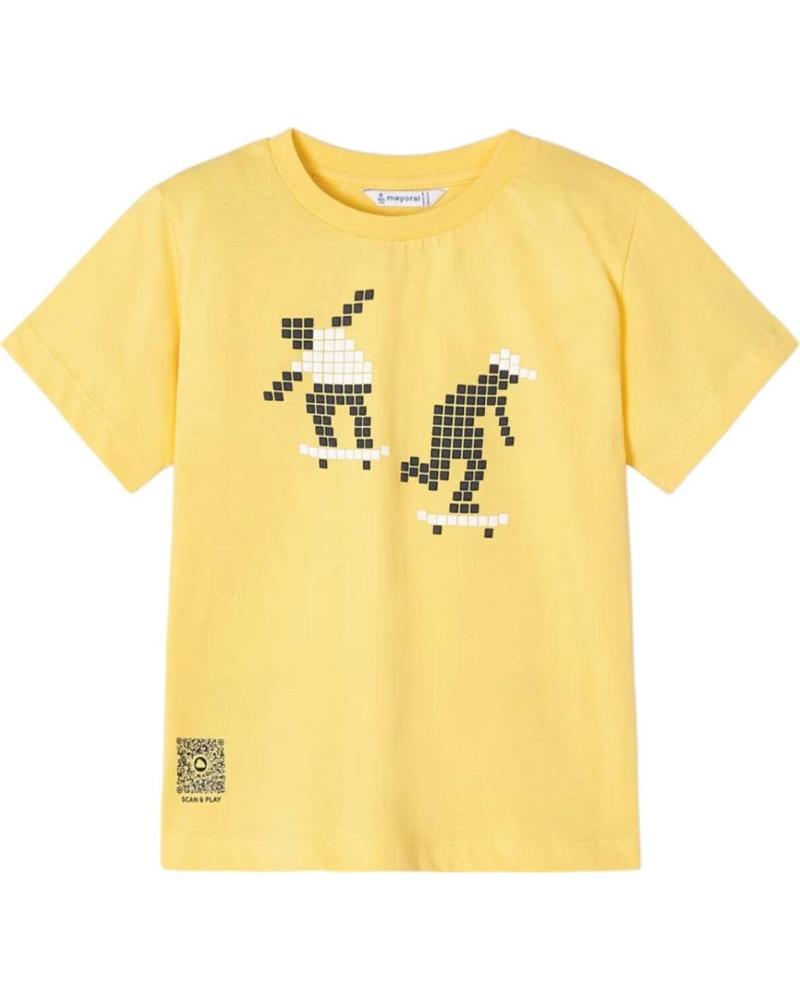 CAMISETA MAYORAL 3013 AMARILLA CON ESTAMPADO SKATERS PARA NIÑO AMARILLO