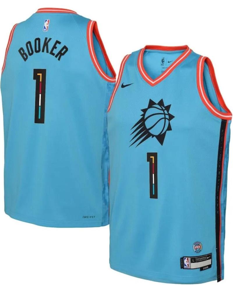 NIKE CAMISETA BALONCESTO PHOENIX SUNS DEVIN BOOKER #1 SWINGMAN CITY EDITION JUNIOR