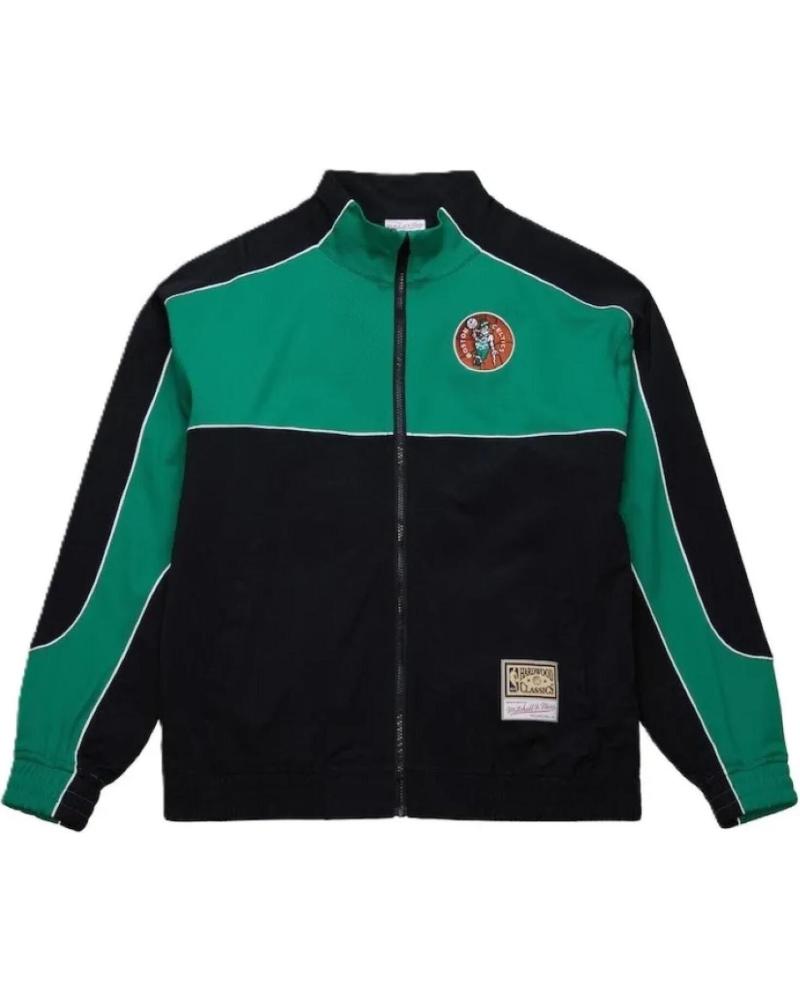 CHAQUETA MITCHELL & NESS BOSTON CELTICS BLACK MESH FULL ZIP 1