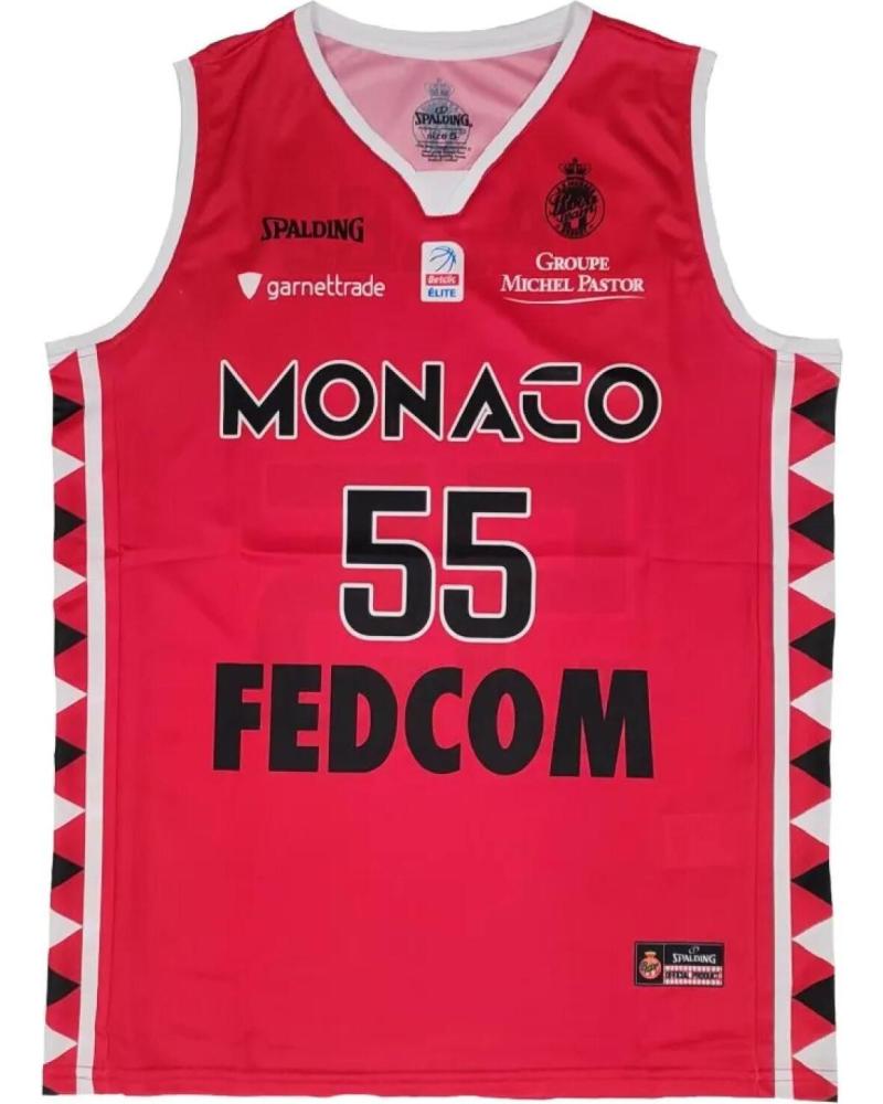 SPALDING CAMISETA BALONCESTO AS MONACO MIKE JAMES NEGRA 1