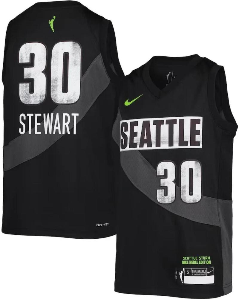 CAMISETA NIKE BREANNA STEWART WNBA SEATTLE STORM REBEL EDITION SWINGMAN