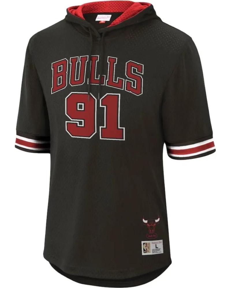 MITCHELL & NESS SUDADERA DENNIS RODMAN CHICAGO BULLS NAME & NUMBER MESH SS HOODIE 1