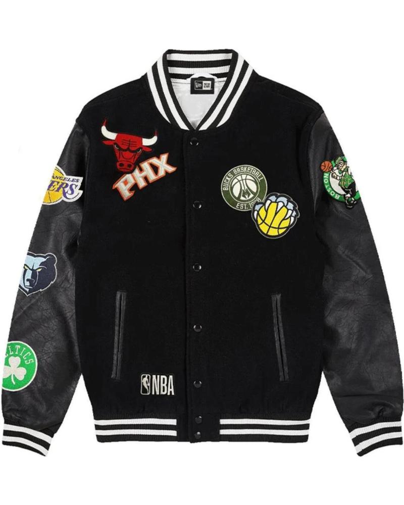 NEW ERA CHAQUETA NBA BADGE VARSITY DE EN NEGRO 1