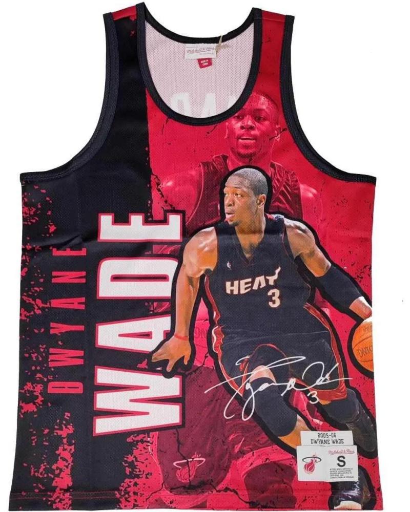 CAMISETA MITCHELL & NESS NBA DWYANE WADE PLAYER BURST MIAMI HEAT 1