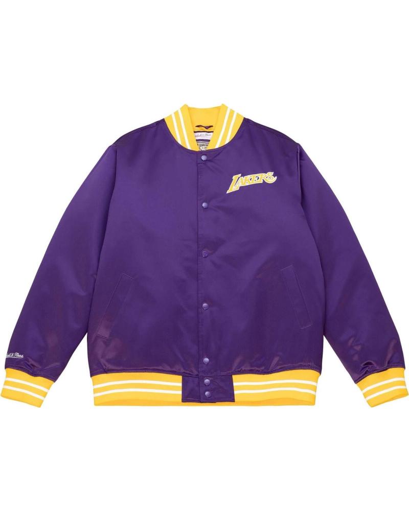 MITCHELL & NESS CHAQUETA BOMBER LOS ANGELES LAKERS HEAVYWEIGHT SATIN 1