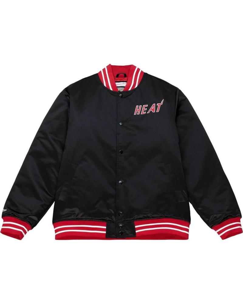 CHAQUETA BOMBER MITCHELL & NESS MIAMI HEAT HEAVYWEIGHT SATIN 1