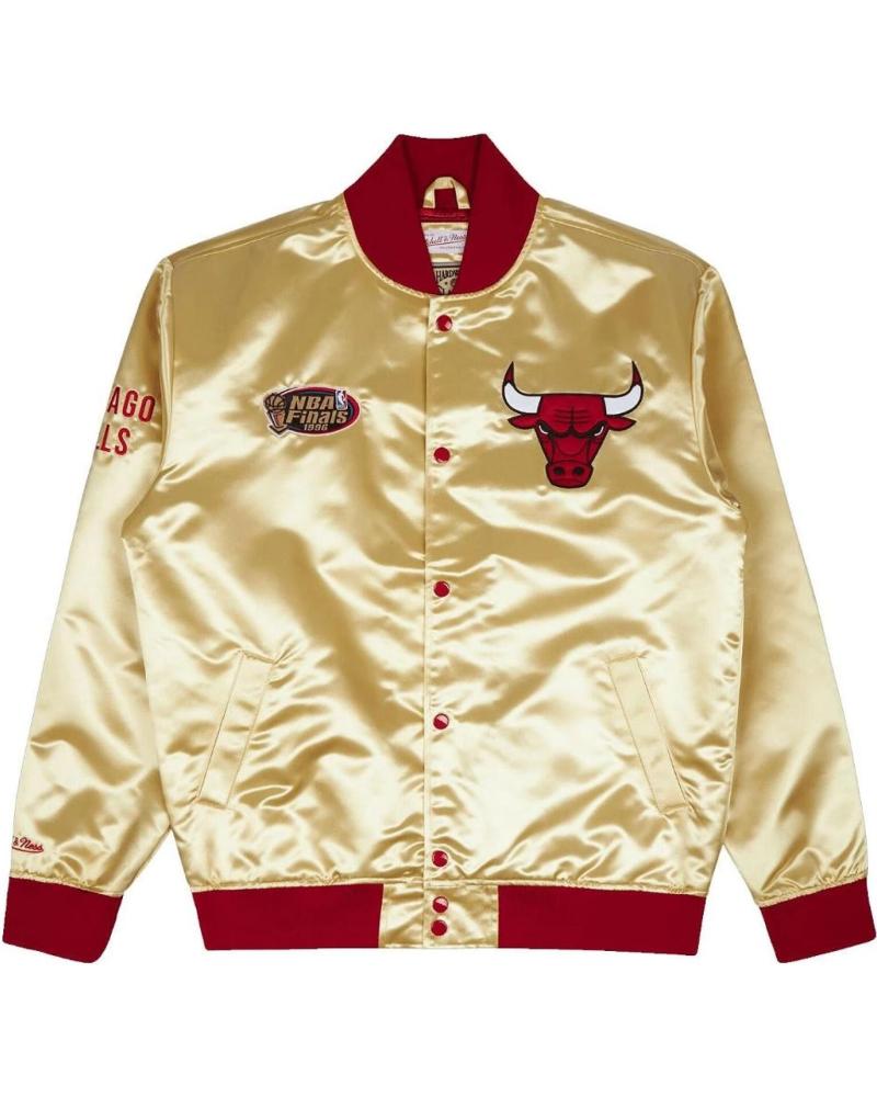 CHAQUETA MITCHELL & NESS CHICAGO BULLS SATIN GOLD 1