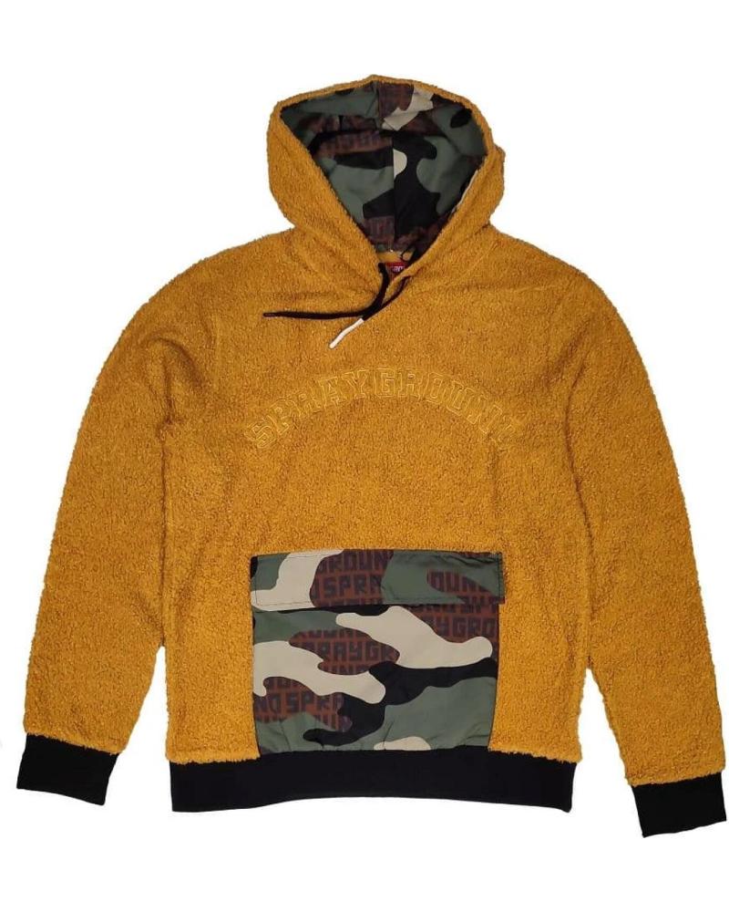 SPRAYGROUND SUDADERA CON CAPUCHA TEDDYCAMO POCKET COLOR ARENA 1