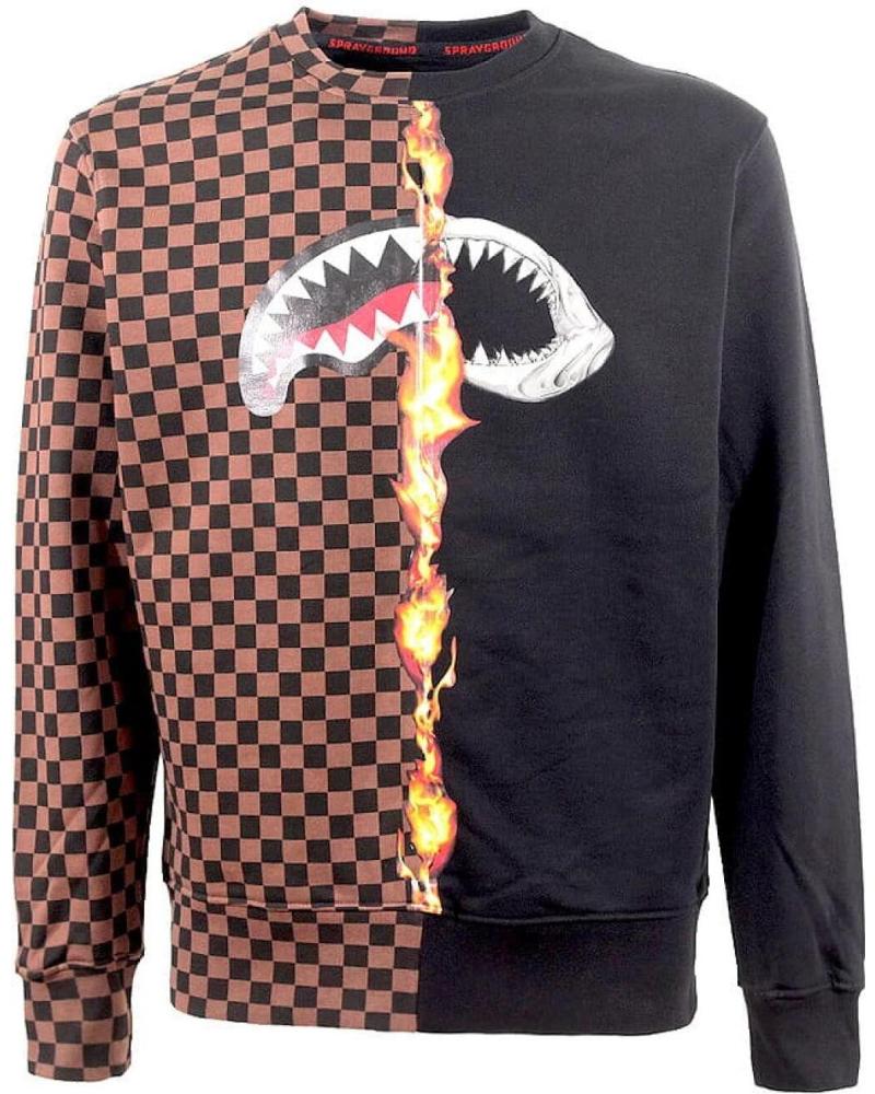 SUDADERA SPRAYGROUND BURNT SHARKS IN PARIS CREW 1