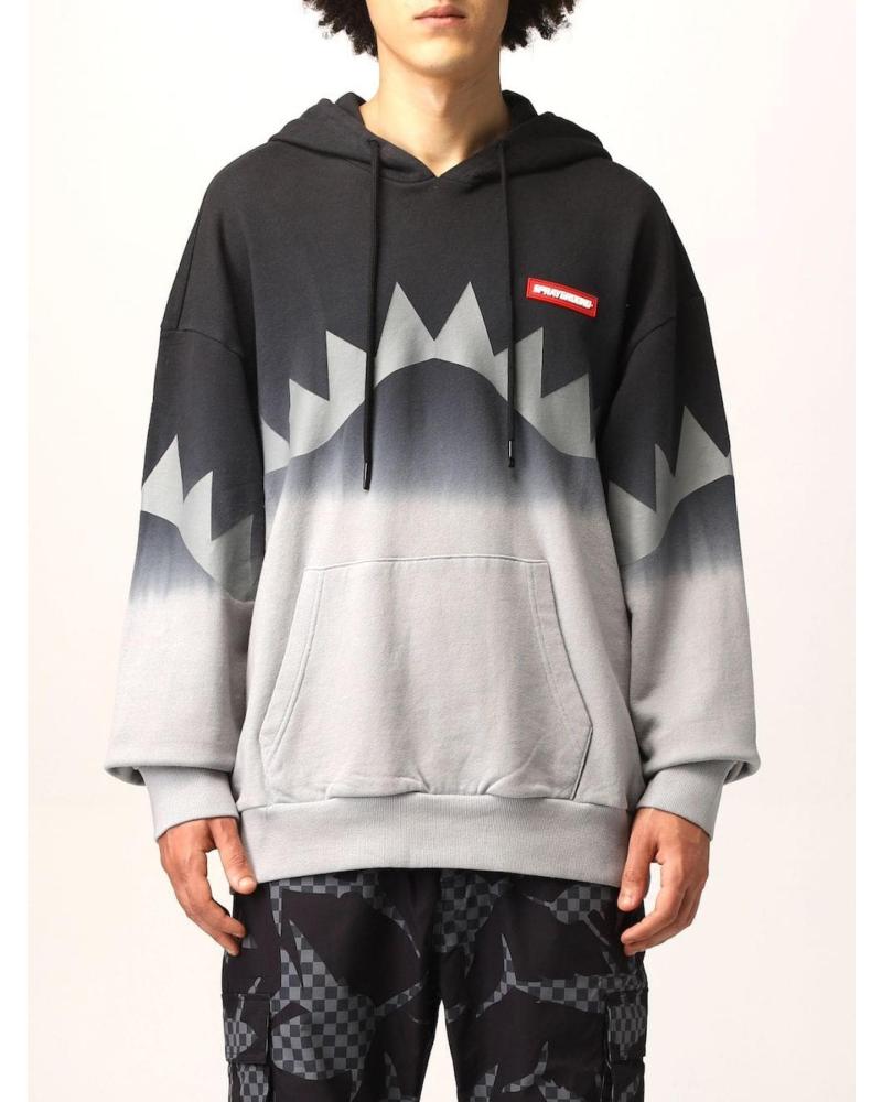 SPRAYGROUND SUDADERA CON CAPUCHA GREY BIG SHARK 1