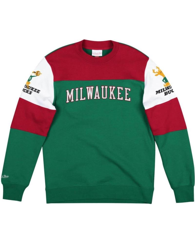 SUDADERA MITCHELL & NESS MILWAUKEE BUCKS PERFECT SEASON CREW 1
