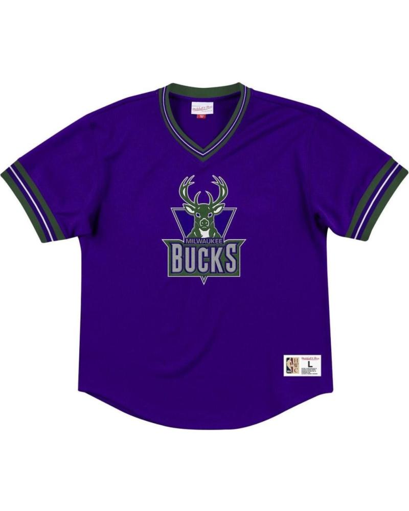 CAMISETA MITCHELL & NESS MILWAUKEE BUCKS MESH CREWNECK NBA UNBEATEN 1