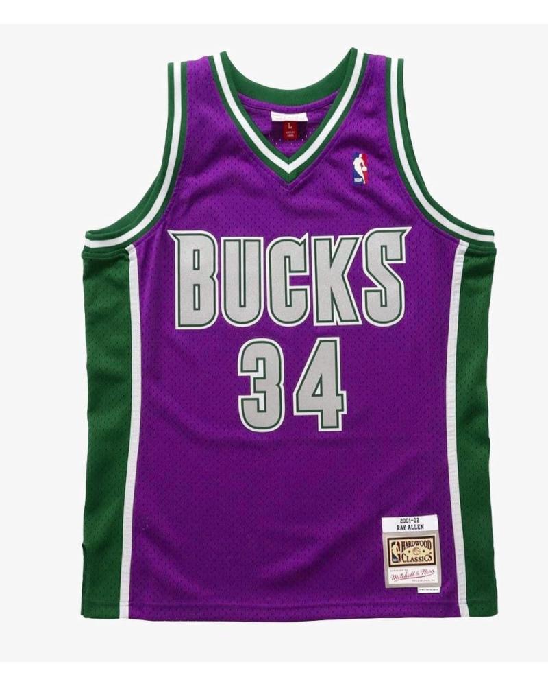 CAMISETA BALONCESTO MITCHELL & NESS MICHAEL REDD MILWAUKEE BUCKS SWINGMAN 2000-02 MORADA 1
