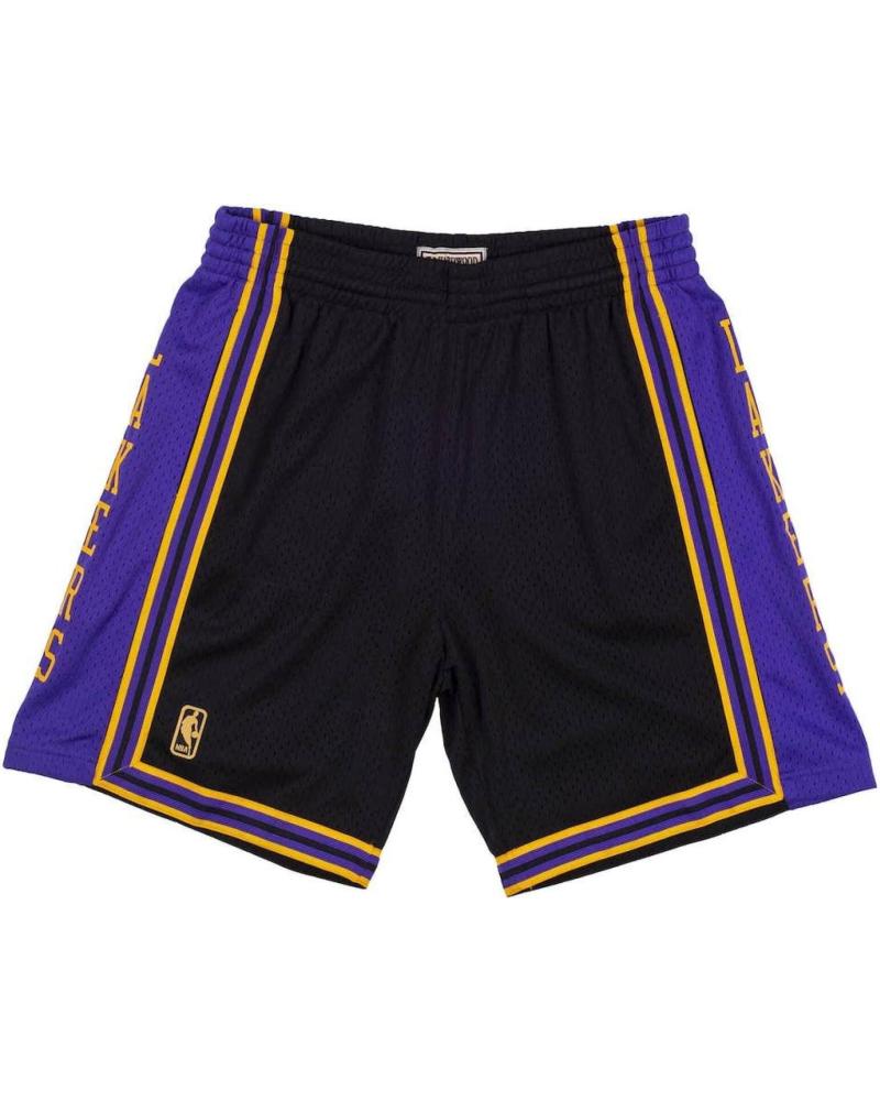 PANTALÓN CORTO BALONCESTO MITCHELL & NESS RELOAD SWINGMAN LOS ANGELES LAKERS NBA NEGRO 1