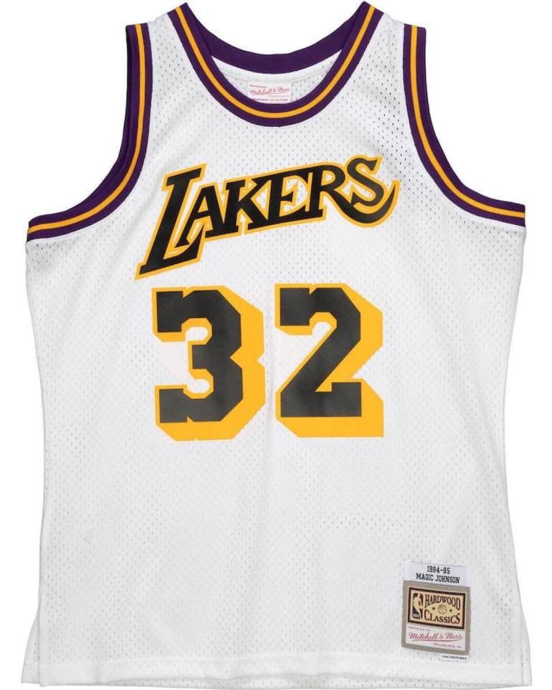 MITCHELL & NESS CAMISETA NBA MAGIC JOHNSON LOS ANGELES LAKERS RELOAD SWINGMAN BLANCA EDICIÓN ESPECIAL 1