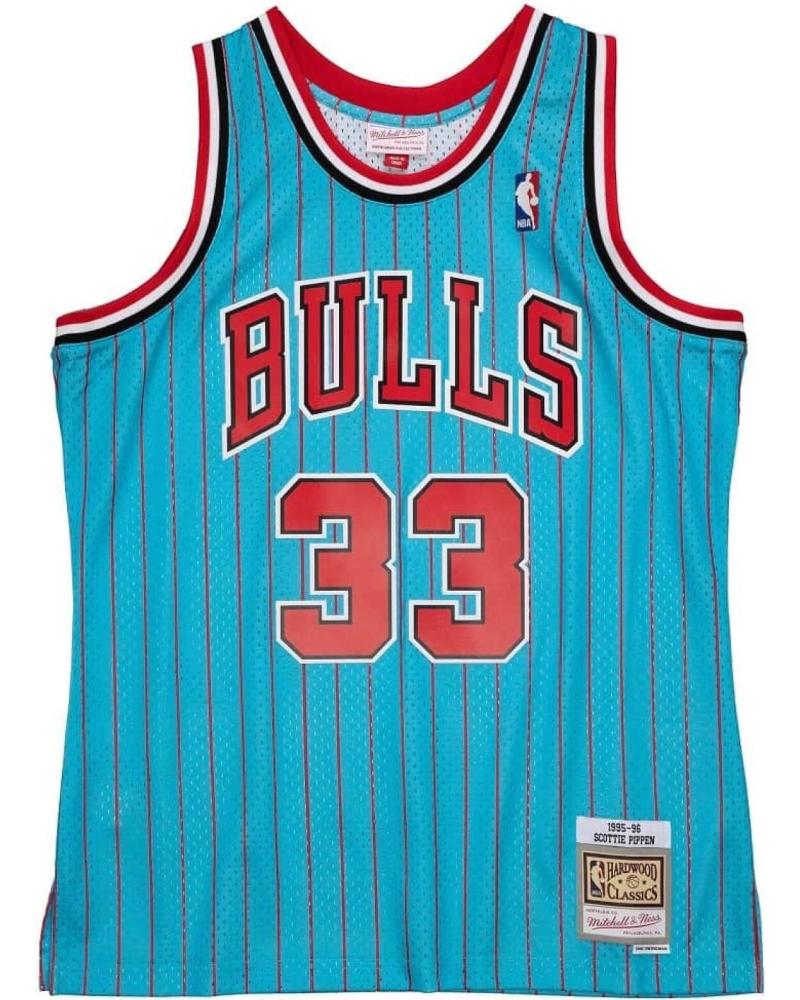 MITCHELL & NESS CAMISETA NBA SCOTTIE PIPPEN CHICAGO BULLS RELOAD SWINGMAN AZUL TURQUESA 1