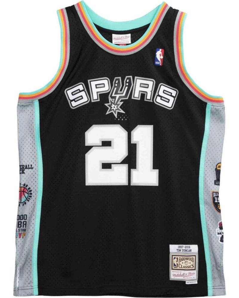 CAMISETA SWINGMAN MITCHELL & NESS TIM DUNCAN SAN ANTONIO SPURS HOF 1
