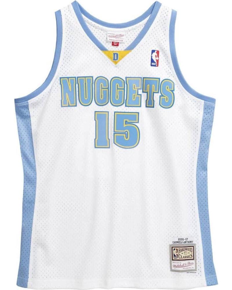 CAMISETA MITCHELL & NESS CARMELO ANTHONY DENVER NUGGETS 2007 SWINGMAN BLANCA 1