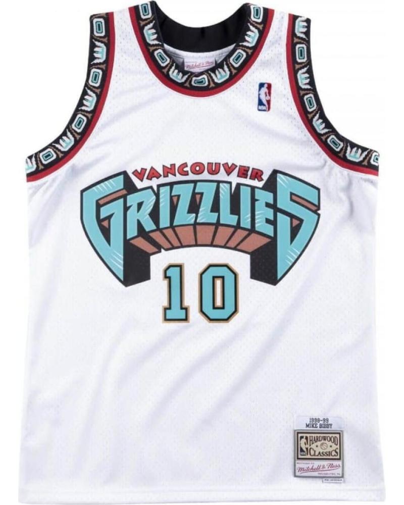 MITCHELL & NESS CAMISETA MIKE BIBBY #10 VANCOUVER GRIZZLIES 1998-99 BLANCA SWINGMAN
