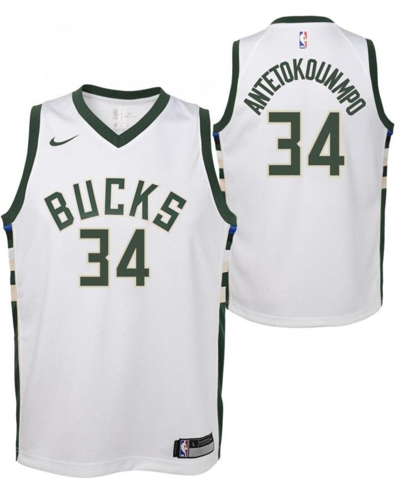 CAMISETA NIKE GIANNIS ANTETOKOUNMPO MILWAUKEE BUCKS SWINGMAN BLANCA