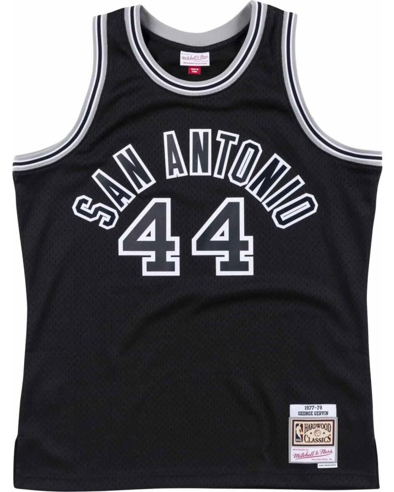 CAMISETA BALONCESTO MITCHELL & NESS GEORGE GERVIN SAN ANTONIO SPURS SWINGMAN NEGRA 1