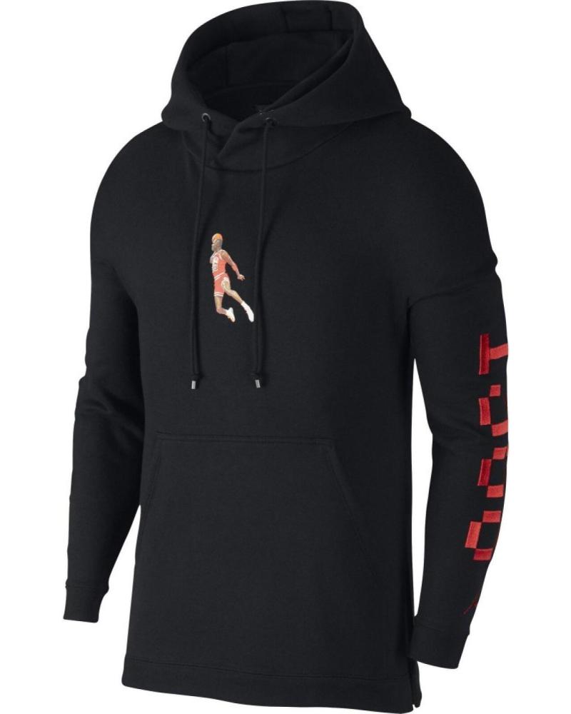 SUDADERA CON CAPUCHA JORDAN AIR WINGS 988 NEGRA 1