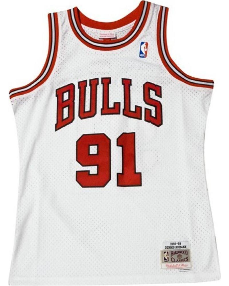MITCHELL & NESS CAMISETA SWINGMAN DENNIS RODMAN #91 CHICAGO BULLS BLANCA 1