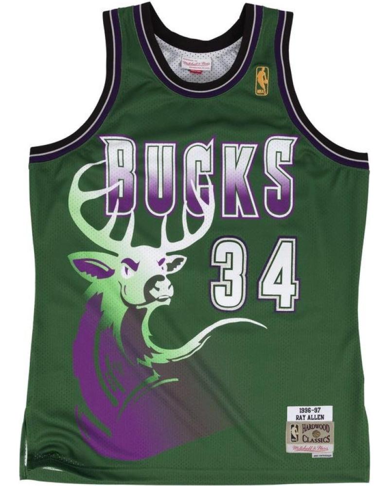 CAMISETA BALONCESTO MITCHELL & NESS RAY ALLEN MILWAUKEE BUCKS SWINGMAN VERDE 1