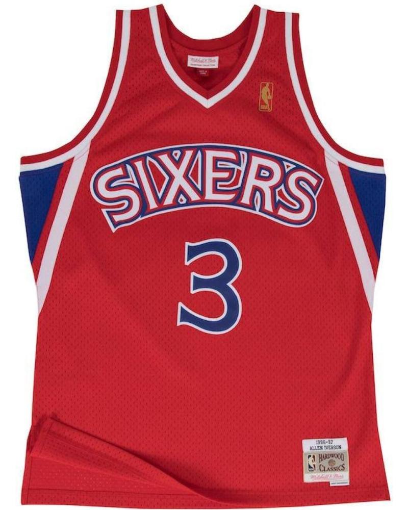 MITCHELL & NESS CAMISETA SWINGMAN ALLEN IVERSON #3 PHILADELPHIA 76ERS 1996-97 ROJA 1