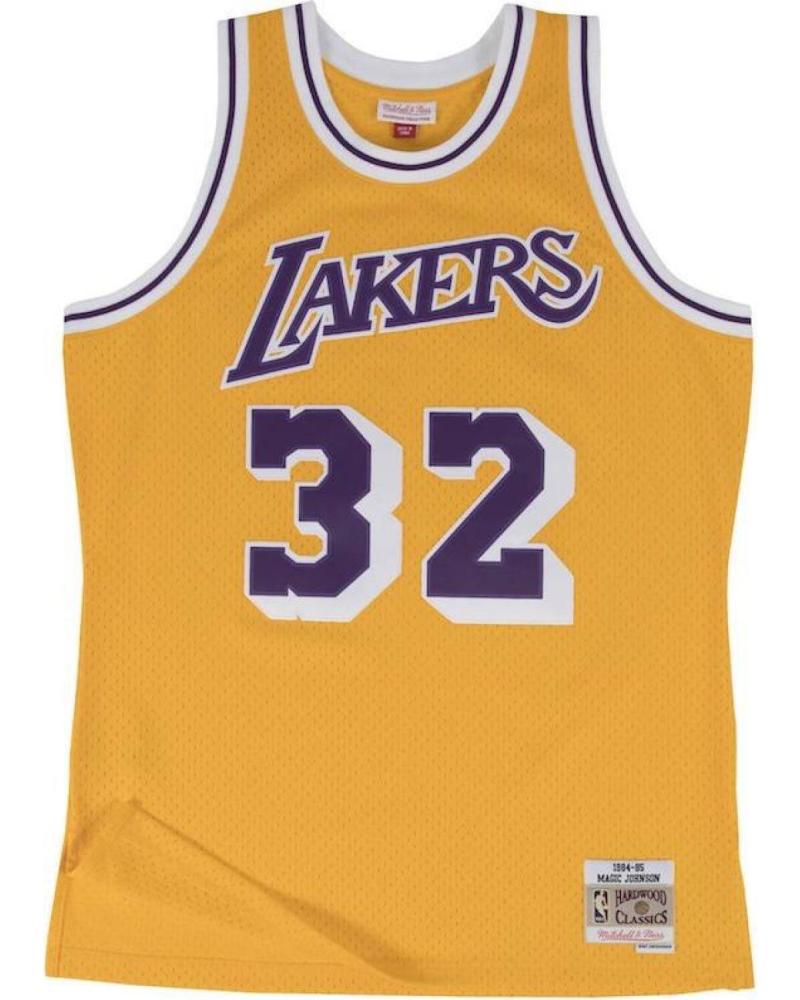 MITCHELL & NESS CAMISETA SWINGMAN MAGIC JOHNSON #32 LOS ANGELES LAKERS 1984-85 AMARILLA AMARILLO