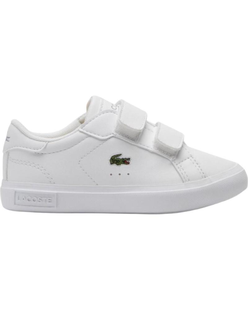 LACOSTE ZAPATILLAS POWERCOURT 225 BLANCAS CON CIERRE DE VELCRO BLANCO