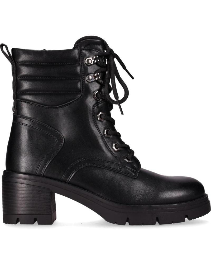 BOTÍN MILITAR CHIKA10 RUFI 01 NEGRO CON CORDONES Y TACÓN NEGRO-BLACK