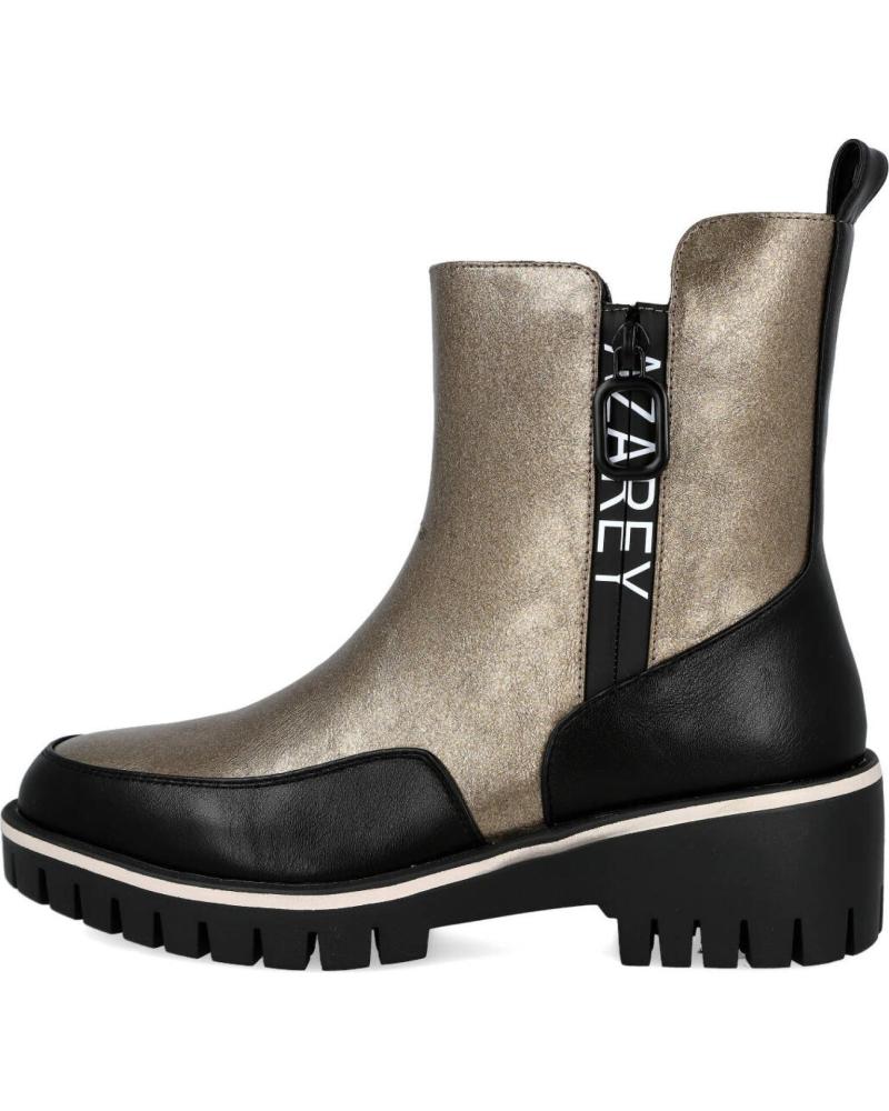 AZAREY 462K496 - BOTÍN CHELSEA SPORT DORADO METÁLICO CON SUELA TRACK ORO