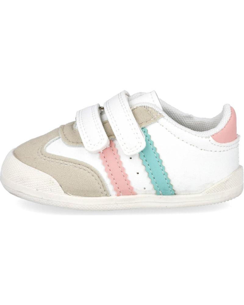 L&R SHOES FH597S ZAPATILLAS CASUAL CON CIERRE ADHERENTE BLANCO ROSA BLANCO ROSA