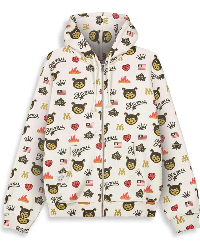 GRIMEY SUDADERA CON CREMALLERA MUDS THE RESIDENCE BEAR NAN