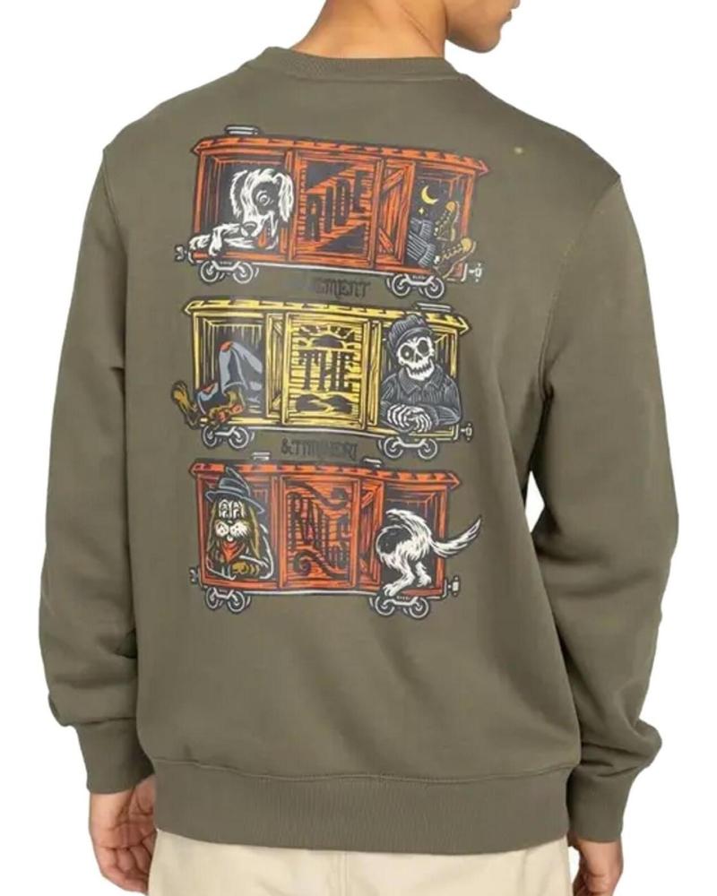 SUDADERA ELEMENT TIMBER BOXCAR CREWNECK VERDE KALAMATA GREEN NAN