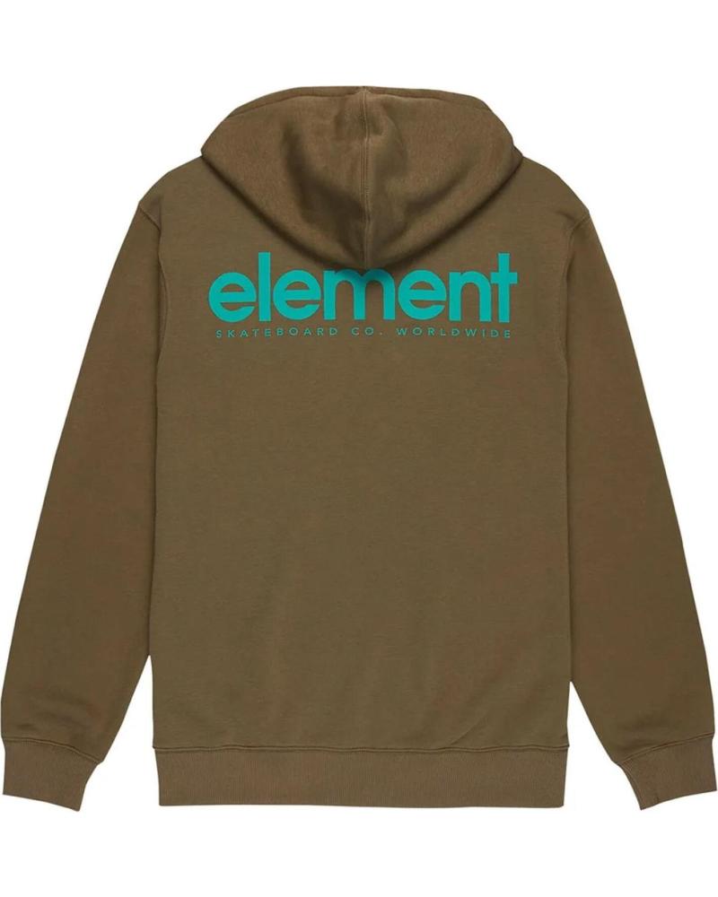 SUDADERA CON CAPUCHA ELEMENT LOWCASE BASIC PRINT KALAMATA GREEN NAN