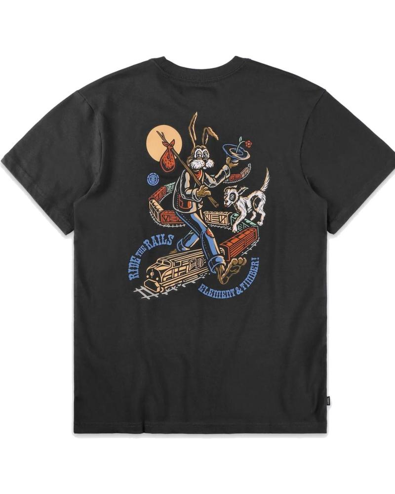 CAMISETA ELEMENT TIMBER ON TRACK SS NEGRA OFF BLACK NAN