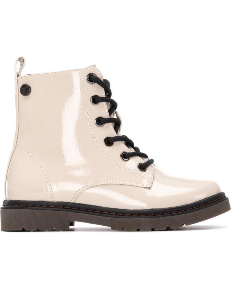 BOTAS MILITARES XTI 151327 BEIGE CHAROL CON CORDONES Y CREMALLERA LATERAL BEIGE