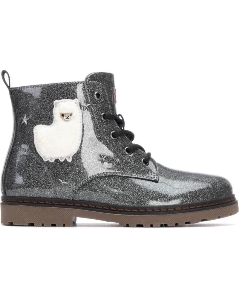XTI BOTINES GLITTER 151384 PLOMO CON LLAMA DECORATIVA PLOMO