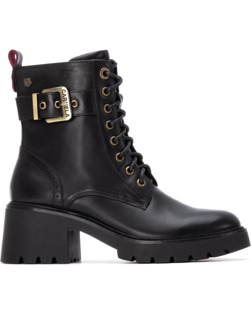 BOTÍN CARMELA 162568 NEGRO CON CORDONES Y HEBILLA NEGRO