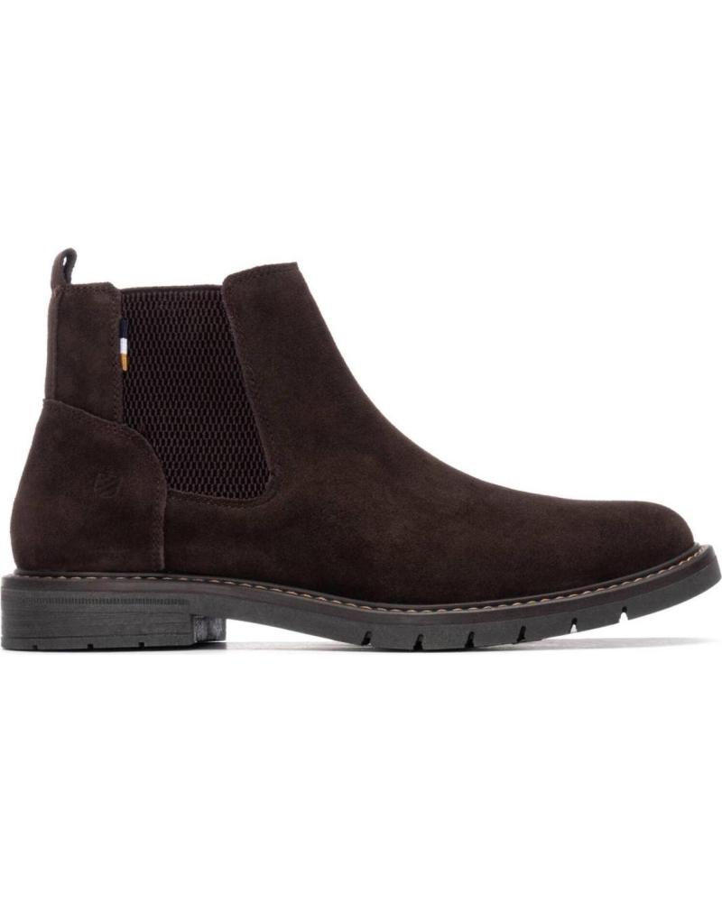 BOTAS CHELSEA DE ANTE PARA HOMBRE CARMELA MARRON