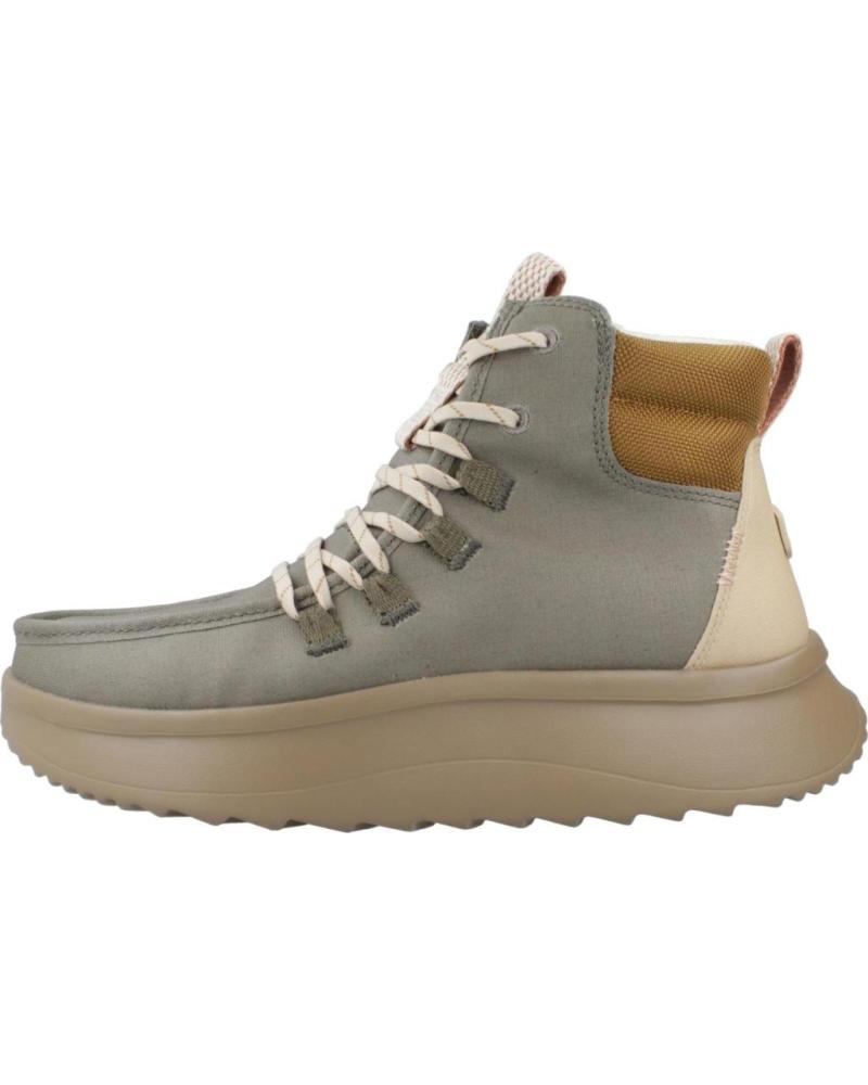 BOTINES CASUALES HEY DUDE WENDY APRES COATED TWILL MUJER OLIVE